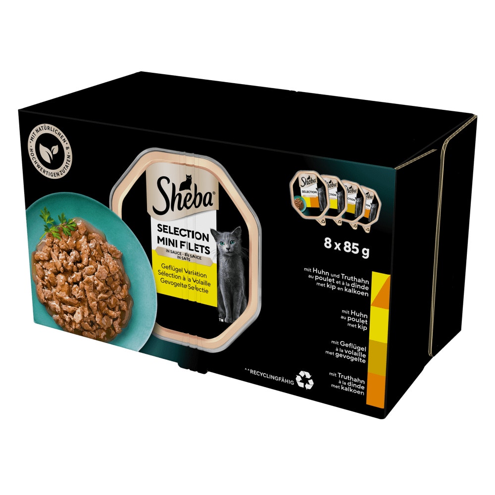 SHEBA® Selection Drobiowe Smaki w sosie 8 & 32x85 g - 1