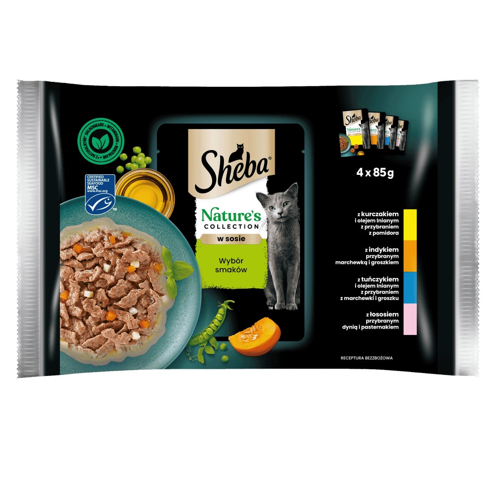 SHEBA® Nature's Collection Wybór Smaków w sosie 4, 12 & 40x85 g - 1