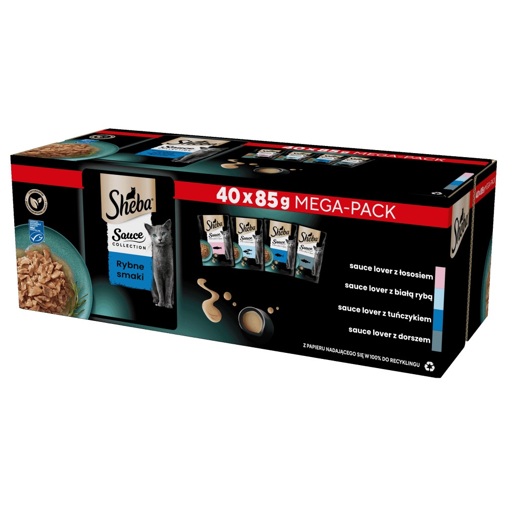 SHEBA® Sauce Collection Rybne Smaki w sosie 40x85 g - 1