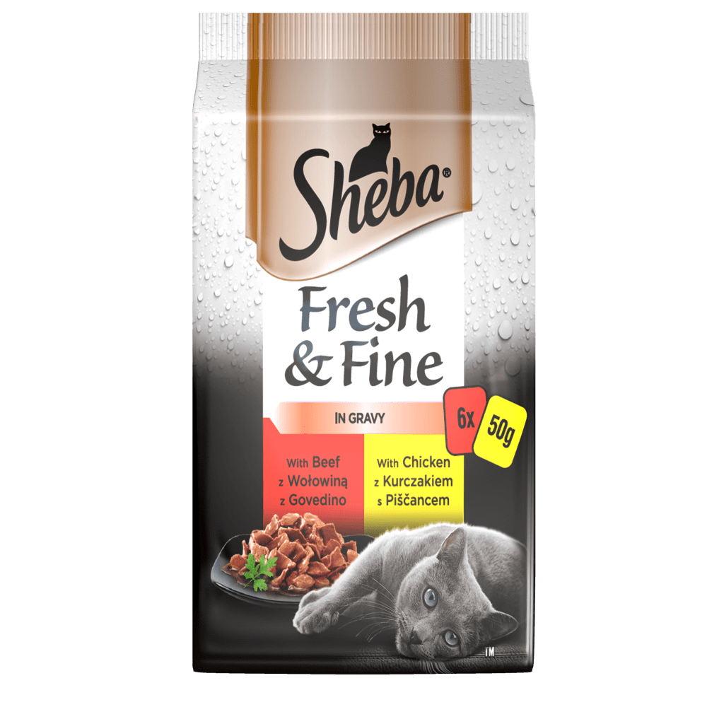 SHEBA® Fresh & Fine Soczyste Smaki w sosie 6x50 g - 1