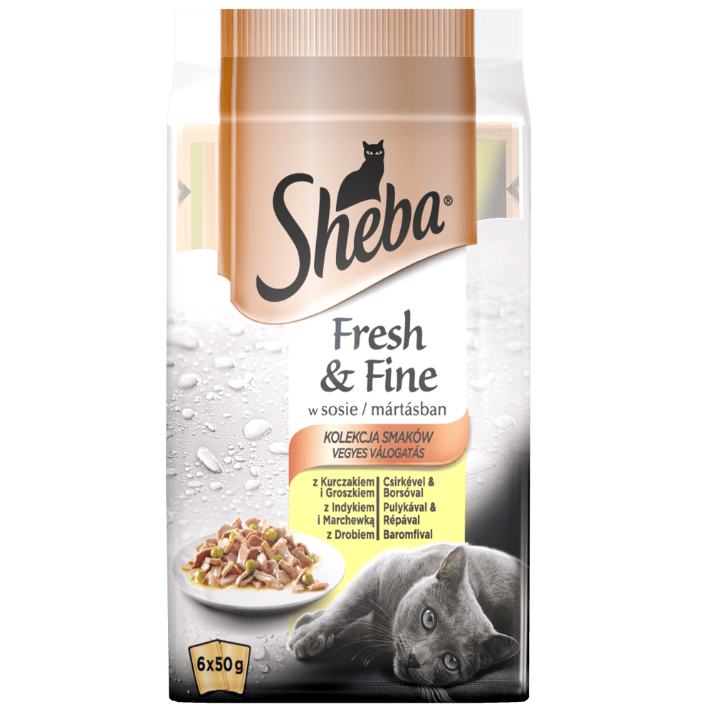 SHEBA® Fresh & Fine Kolekcja Smaków w sosie 6x50 g - 1