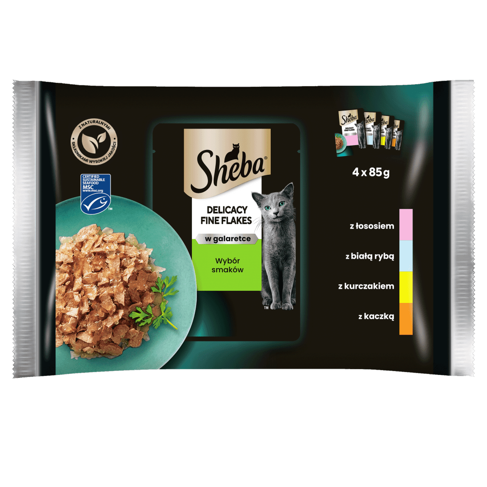 SHEBA® Delicacy Wybór Smaków w galaretce 4x85 g - 1