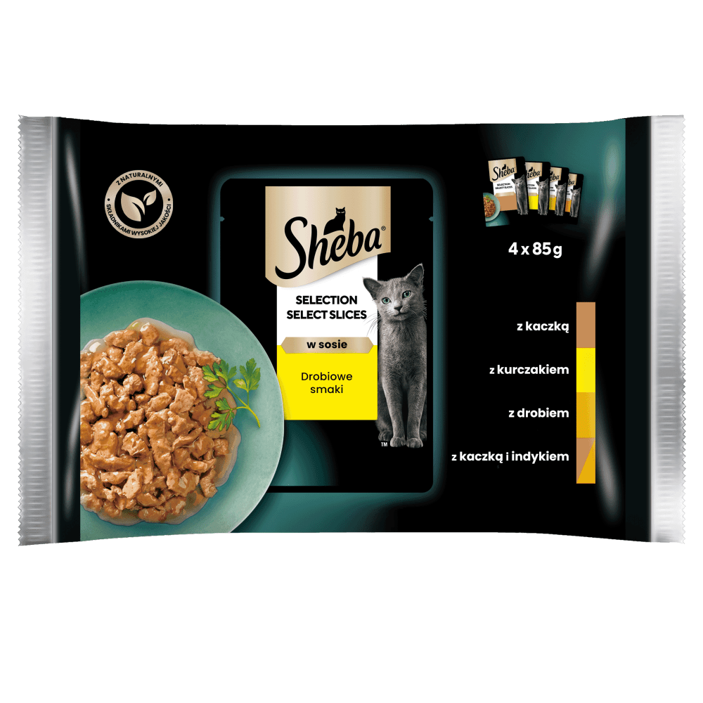 SHEBA® Selection Drobiowe Smaki w sosie 4 & 40x85 g - 1