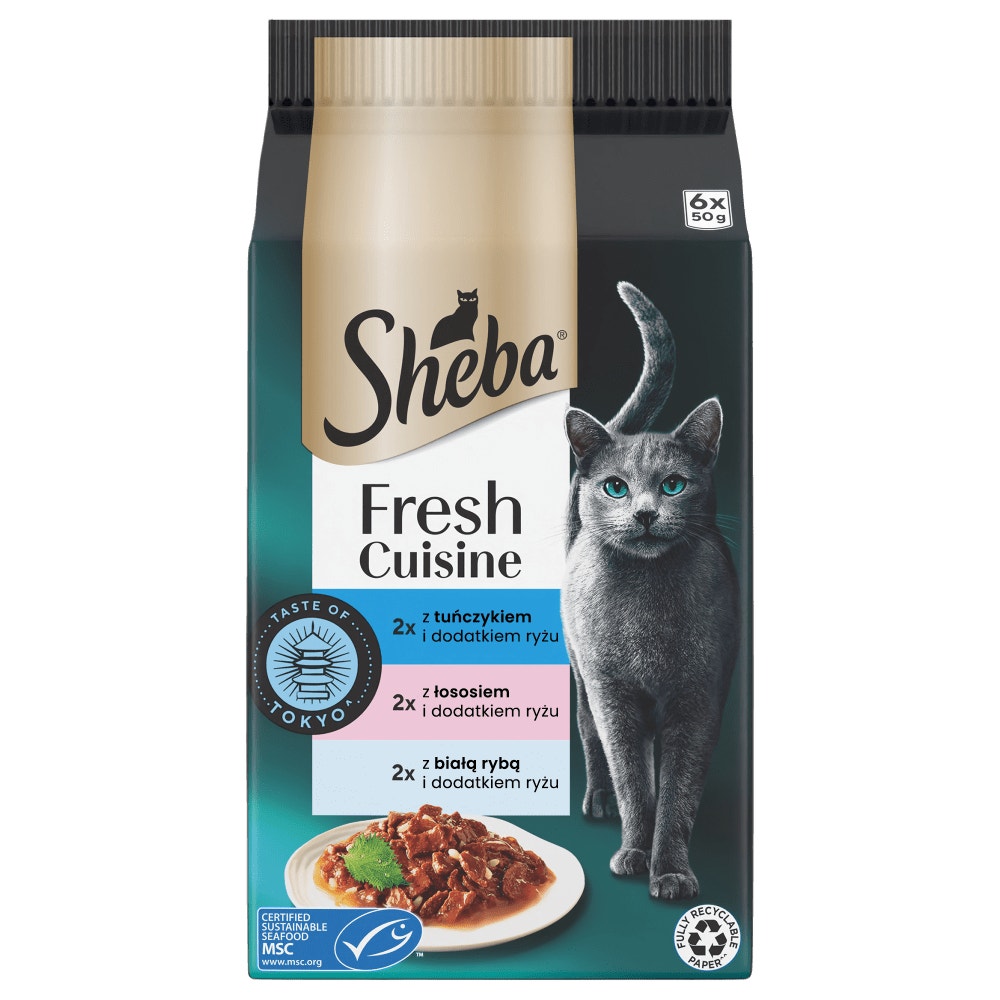 SHEBA® Fresh Cuisine Taste of Tokyo w sosie 6x50 g - 1