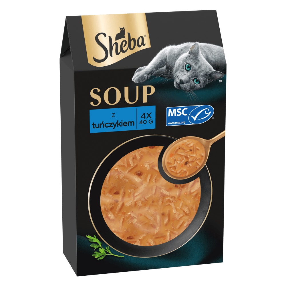 SHEBA® Soup z tuńczykiem, saszetki 4x40 g - 1
