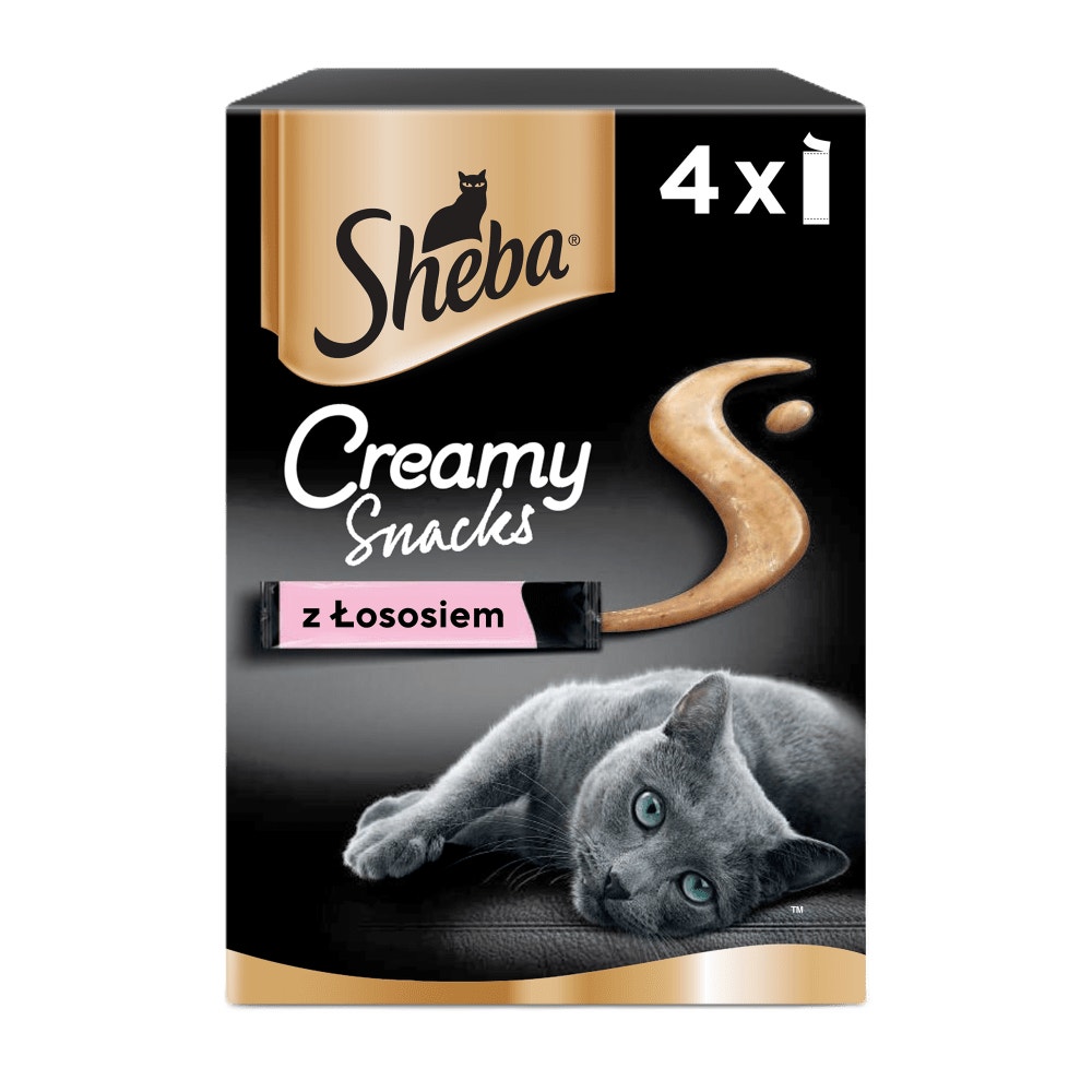 SHEBA® Creamy Snacks z Łososiem, 4 x 12 g - 1