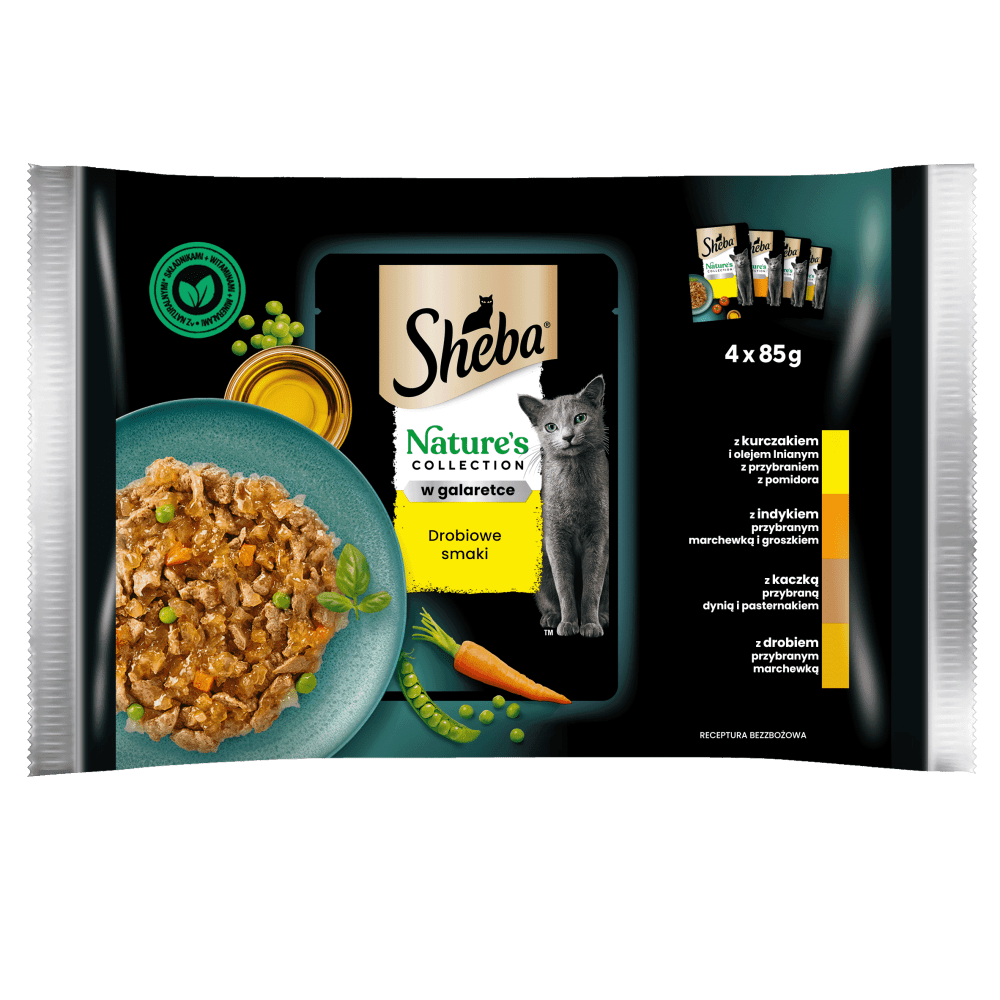 SHEBA® Nature's Collection Drobiowe Smaki w galaretce 4 & 40x85 g - 1